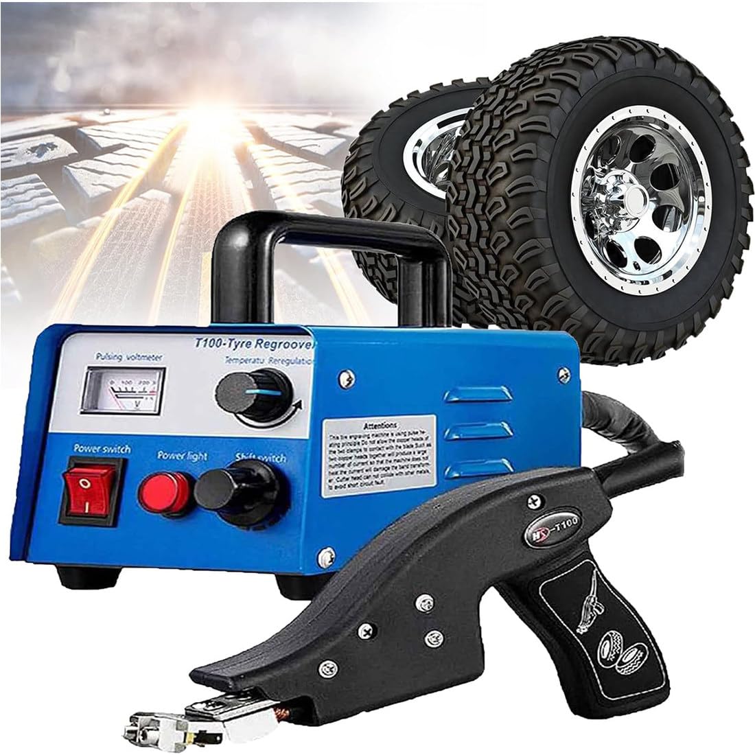 SBCGFY Heated Tire Grooving Machine, Tire Grooving Tool, Truck Off-Road Grooving Knife, Tire Regrooving Engraving Machine For Industrial Tires