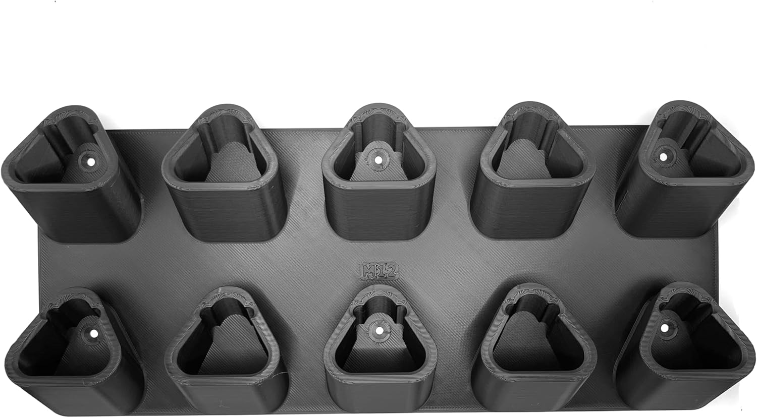 Milwaukee M12 Battery Holder - Wall Mount Storage Rack - Compatible with Milwaukee 12V Batteries - Made in the USA - Black