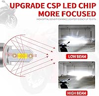 Vista 3 de H6 H6M - Bombilla para motocicleta ATV compatible con Honda Sportrax TRX250 TRX300 TRX400 TRX450 TRX700, 300% de brillo, 7000 lúmenes, 6000 K