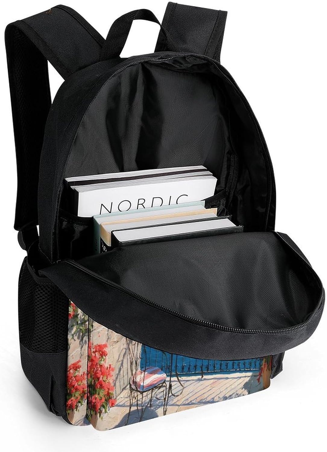 Mediterranean Terrace Ocean View Backpack Lightweight Backpacks Work Bag