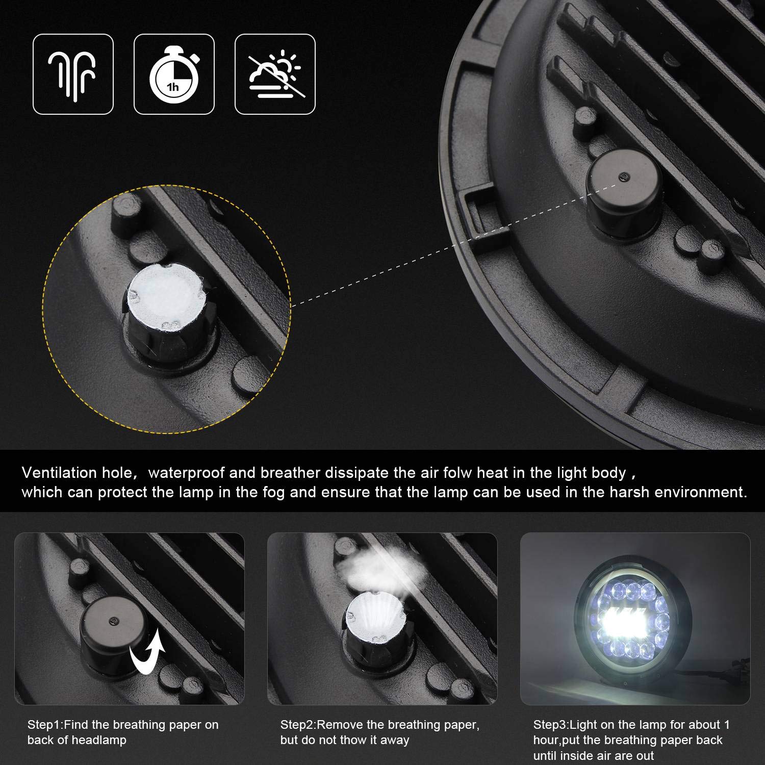 H4 400W 7 Pollici Ha Condotto La Lampada della Luce della Testa con per Niva Urban Samurai per off Road