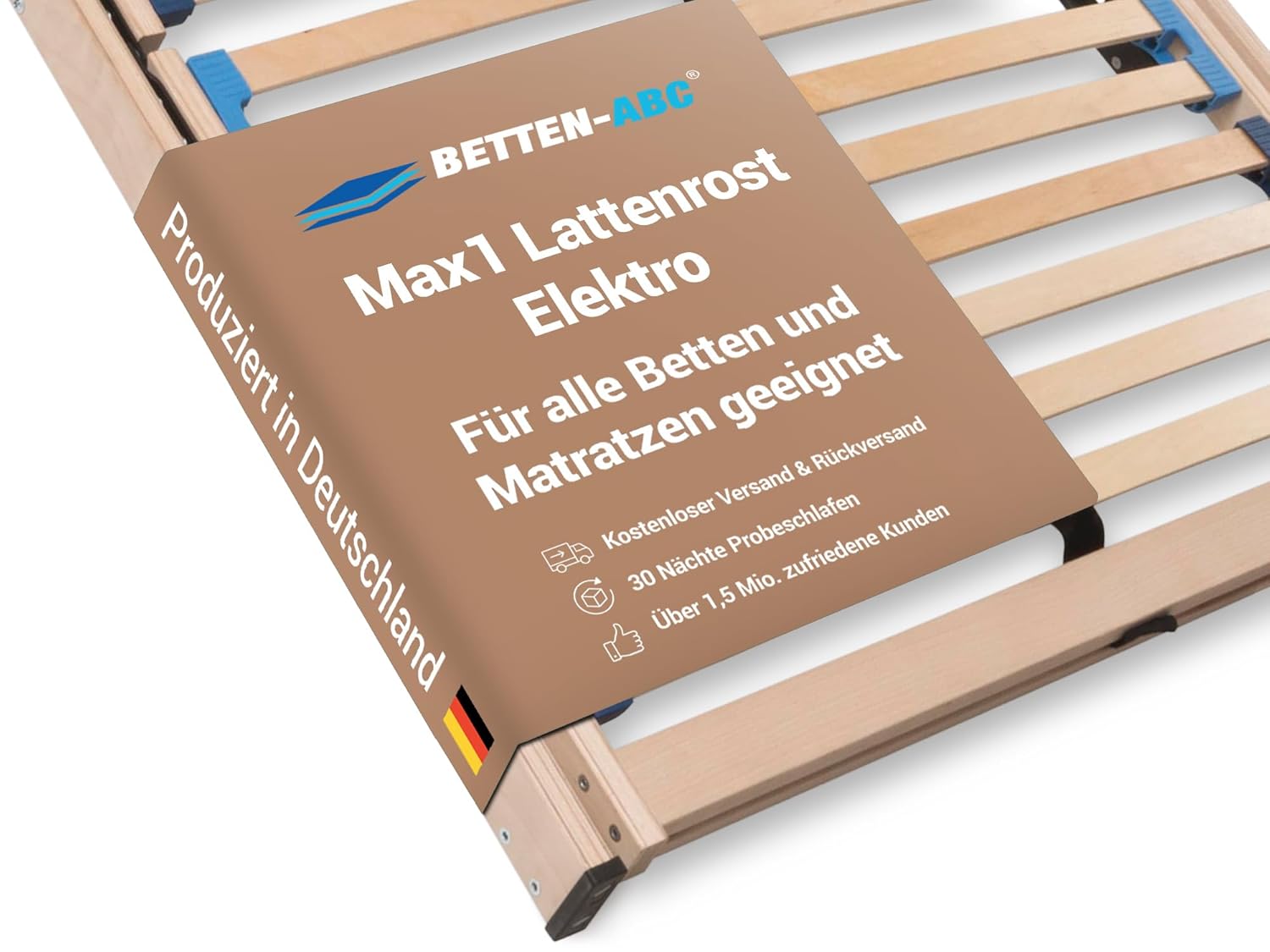 Elektrischer Lattenrost Betten-ABC Max1 Elektro mit Kopf- & Fußteilverstellung, Funkfernbedienung Größe 90×200