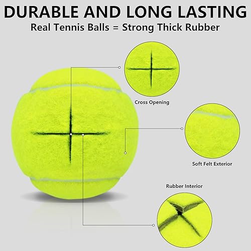 Miniatura 3 de Magicorange Paquete de 60 pelotas de tenis precortadas a granel para sillas, pelotas de tenis de 2.5 pulgadas, fundas para patas de sillas para