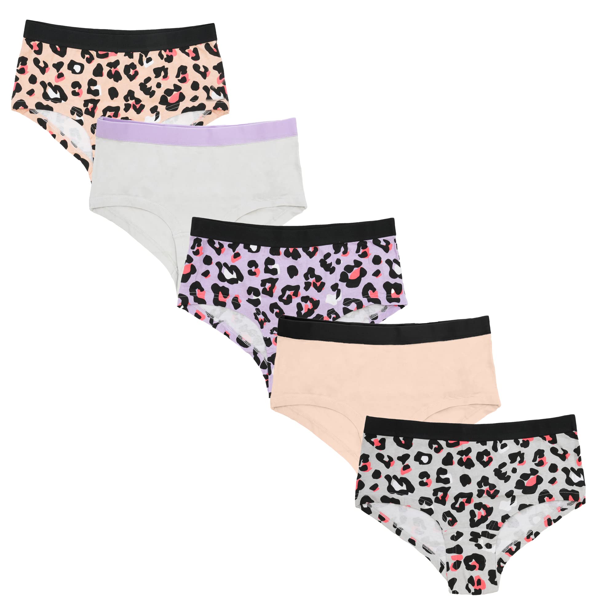 Pack of 5 Girls Underwear Shorts Soft Cotton Comfort Fit Perfect for Everyday Wear Breathable Brief Knickers Underpants