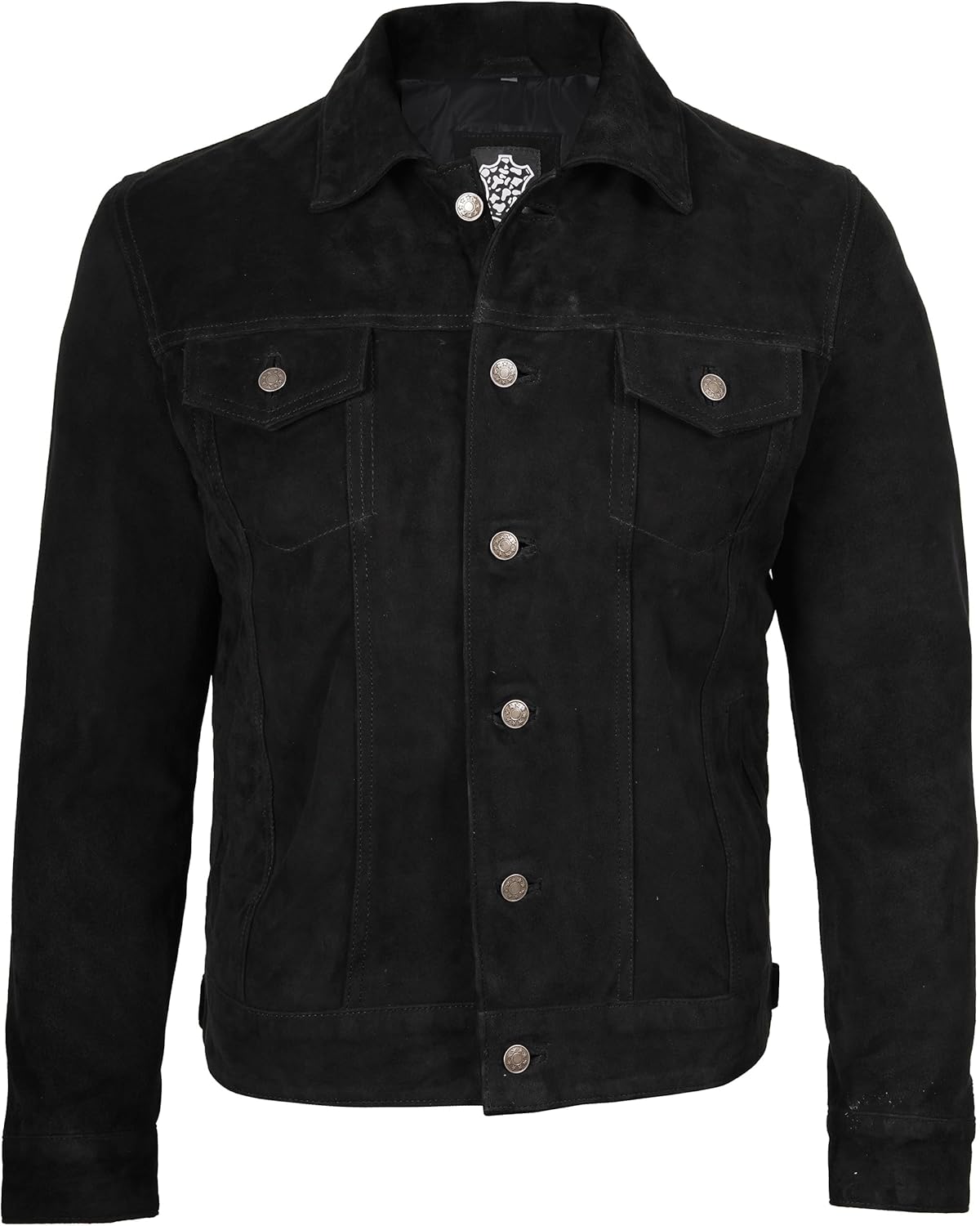 Decrum Suede Jackets for Men - Vintage Real Suede Leather Jacket Mens