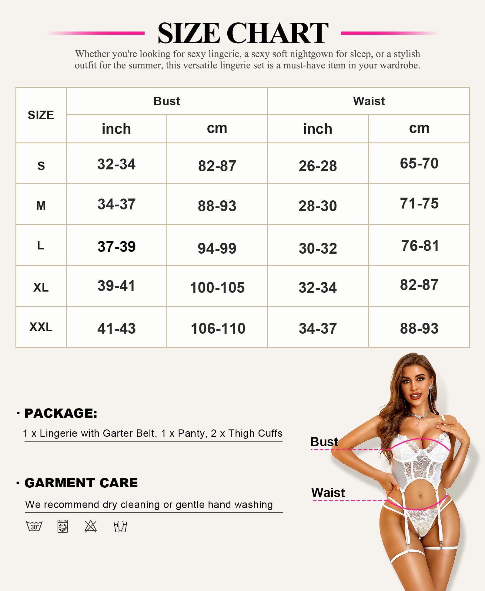 Damen-Dessous-Set „Ensembles De Lingerie“.