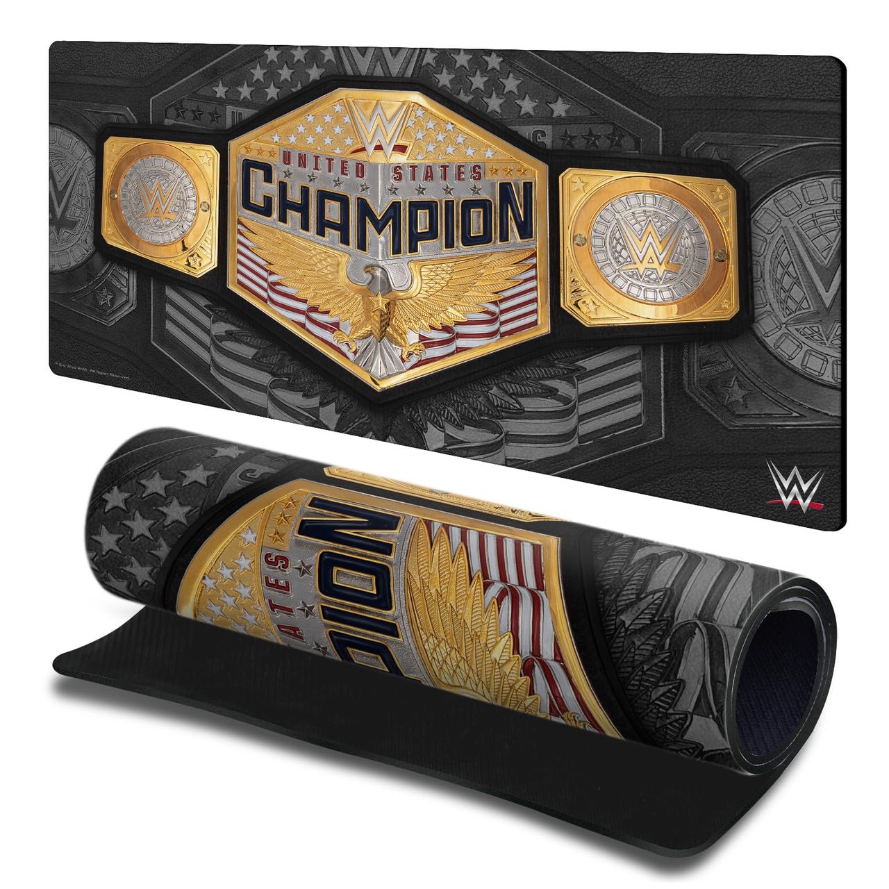 Head Case Designs Officially Licensed WWE United States Championship Title Belts Gaming Office Desk PC Keyboard Mouse Mat Pad 23.62 x 11.81 x 0.12 inches (600 x 300 mm) - L