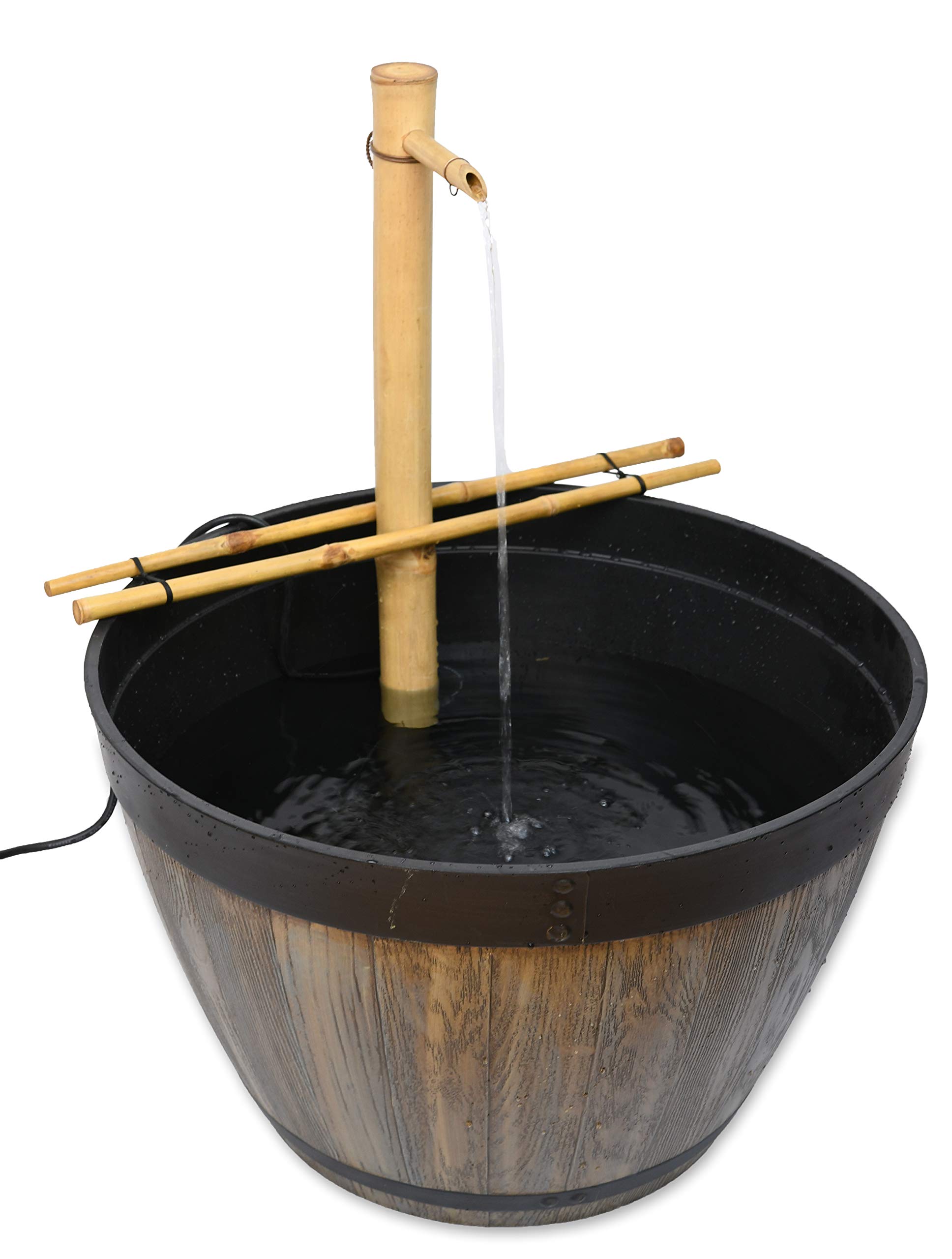 Buy Bamboo Accents Water Fountain with Pump, Backyard Pond Kit, Extra