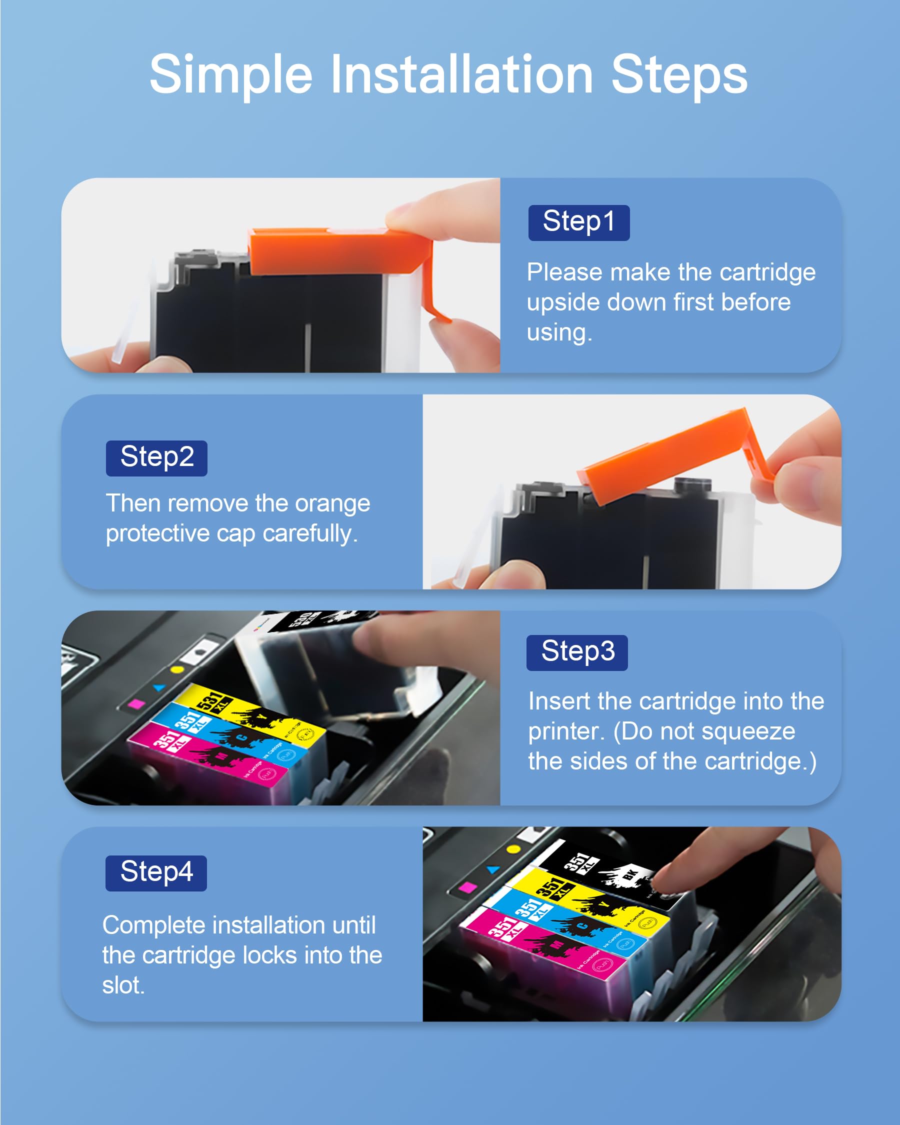 Hp 564xl Ink Cartridges 4-Pack Generic 564XL Ink Cartridges For HP Photosmart 6510, 6520, 7510, 7520, 6525 Printers Hp Officejet 4650 Ink - Foto 6
