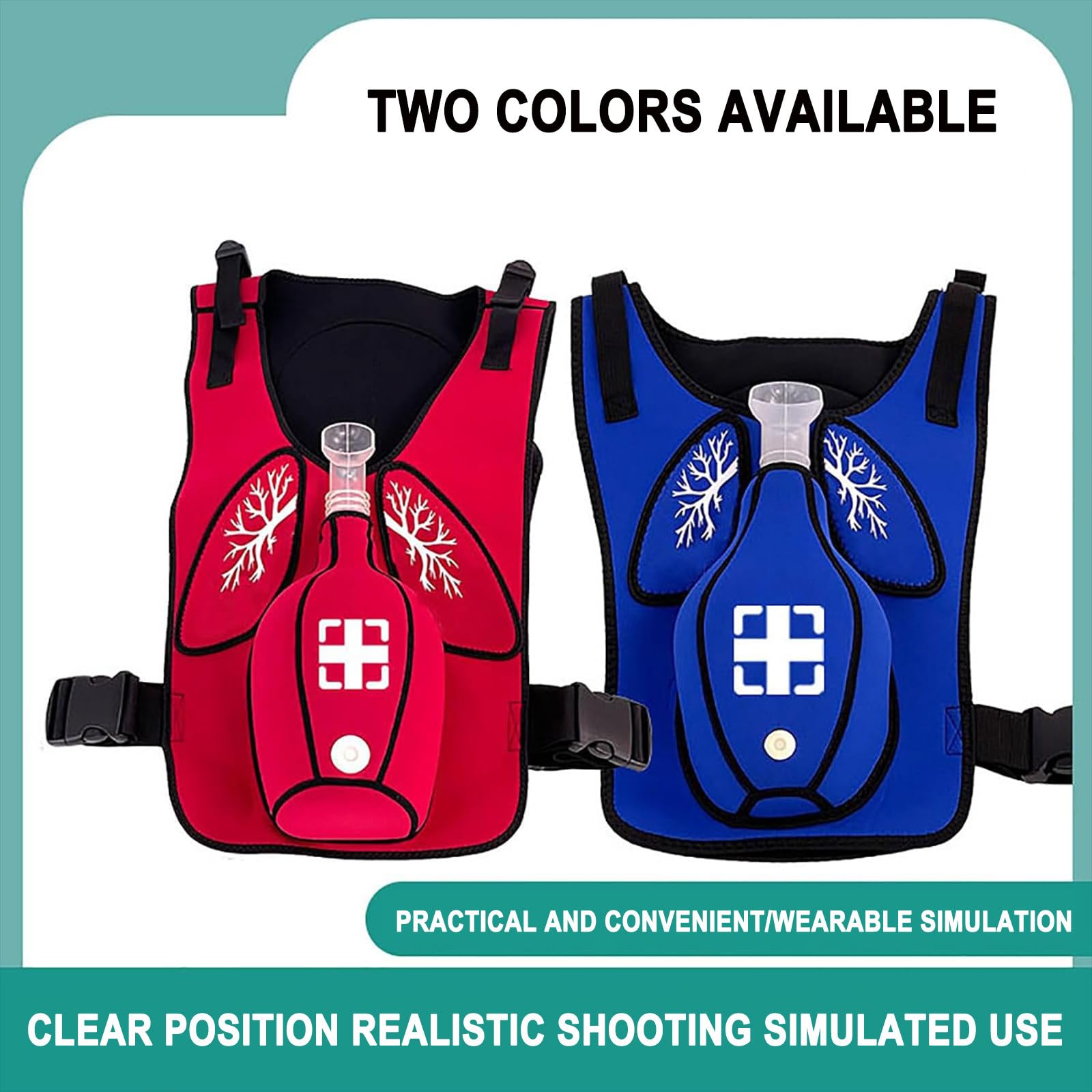 Gilet Anti-Suffocation Heimlich pour Adultes/Enfants, Entraîneur de Formation aux Premiers Secours avec Blocage Trachéal, Dispositif Éducatif Portable pour Cours de Sauvetage,Red-Adults