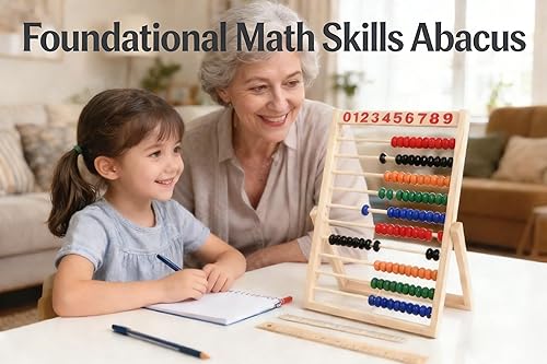 Miniatura 2 de MAGIKON Marco de números de madera para contar, ábaco de 10 filas para niños que aprenden matemáticas (11-1/2 pulgadas)