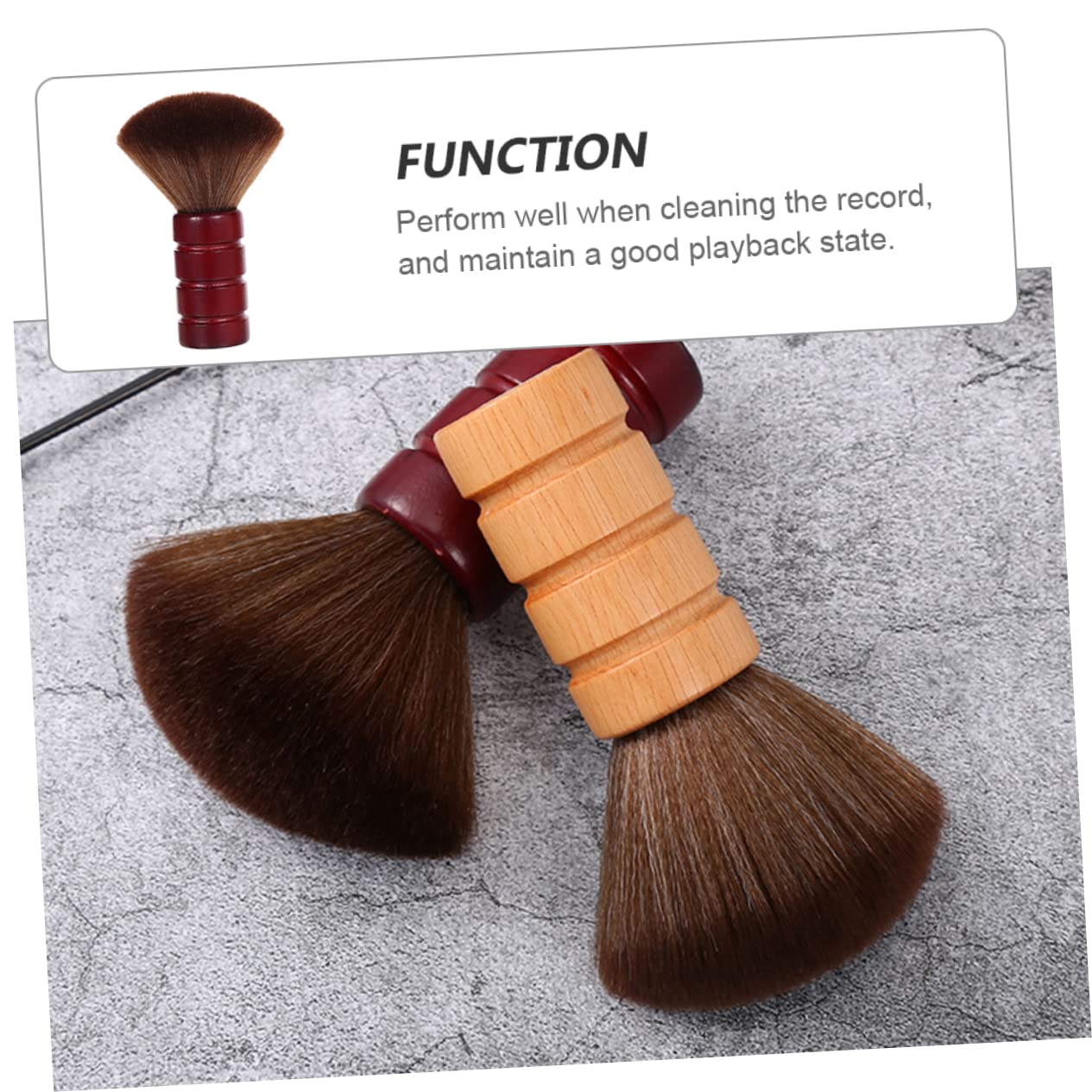 LALAFINA Multifunctional Soft Bristle Brush Record Duster Record Cleaner Brush Vinyl Scratch Remover