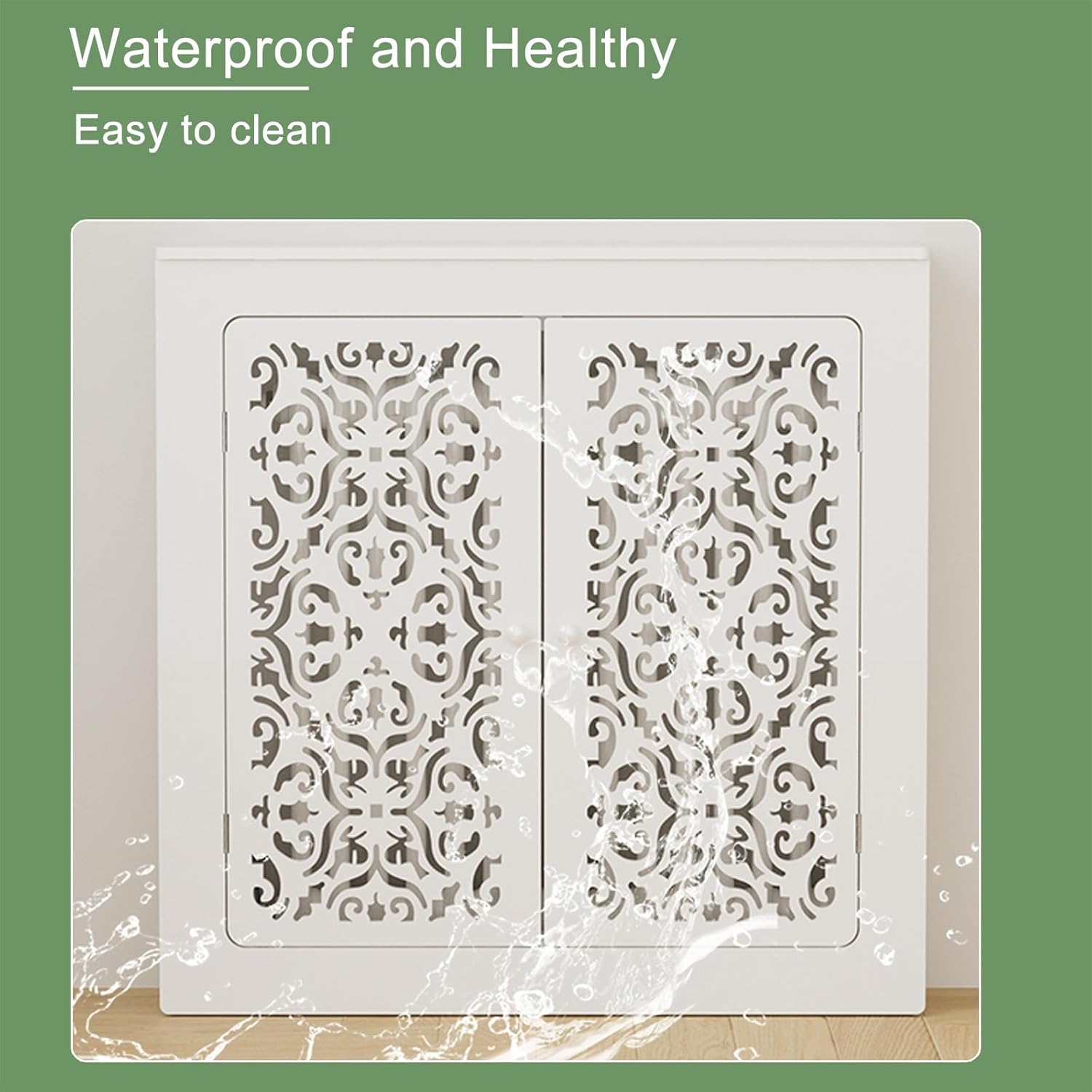 Heating Cabinet Shelf - Modern Radiator Cover with Punch-Free Installation, Space-Saving Organizer for Living Room and Bathroom, Ideal Home Accessory, 80 cm x 70 cm x 15 cm