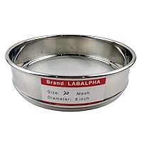 Vista 13 de LABALPHA 5 tamices de laboratorio de malla, tamiz de prueba #5 malla, 8 '' de diámetro, paño de alambre de acero inoxidable 304 (0.157 in)