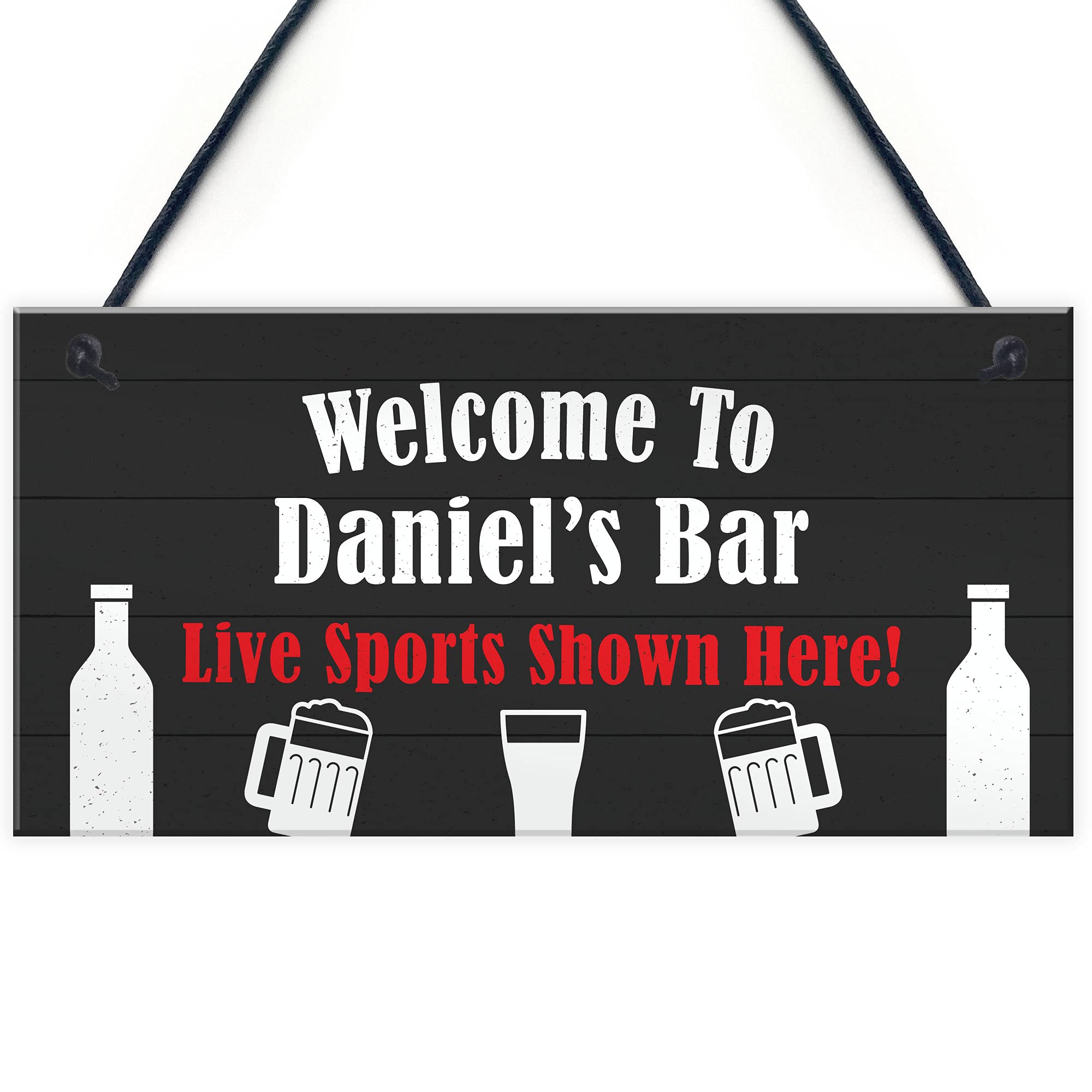 PERSONALISED Home Bar Sports Bar Sign For Man Cave Shed Alcohol Beer Gift