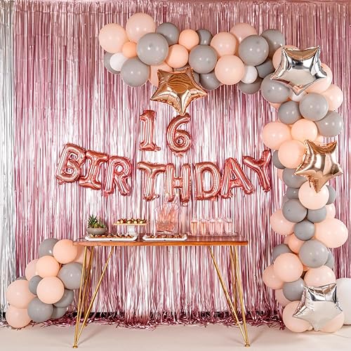 Miniatura 6 de Restaurantware Balloonify - Globo de 16 pulgadas con número 1 digital para fiesta, número 6, auto-sellado, de papel de aluminio de color oro rosa,