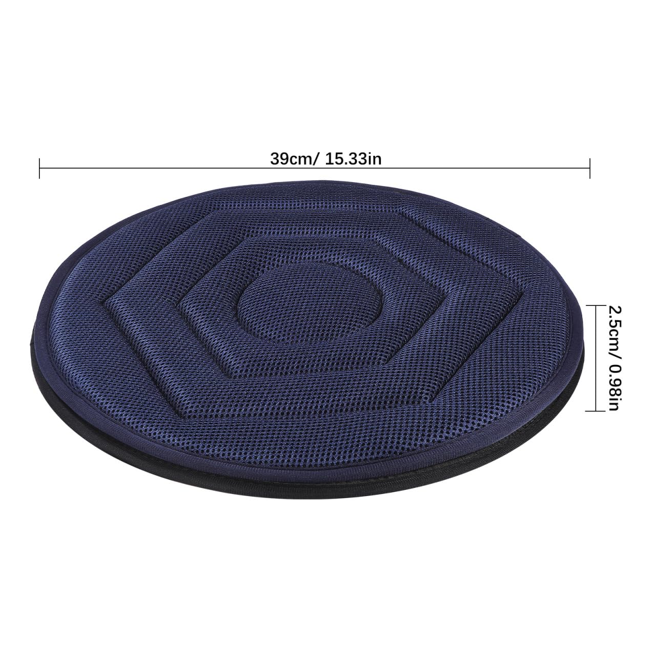 Cabilock Cuscino girevole a 360° per seggiolino auto, universale, per un facile ingresso e uscita, leggero, portatile e traspirante, per auto, ufficio, sedia a rotelle, 38,1 cm