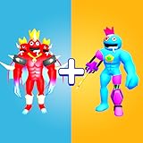 Merge Rainbow Fusion! Monster Fight & Evolving Master - Merging Rainbow Monsters Squad Battle Survival Fight Strategy Game