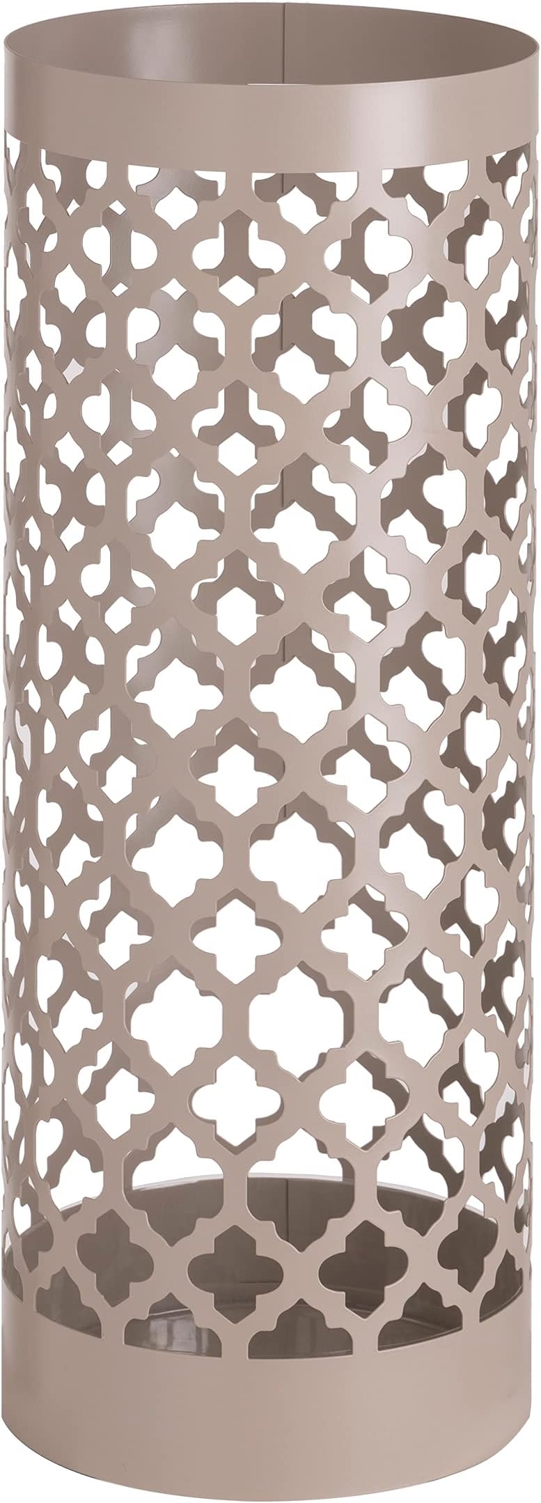 Porte-Parapluie Métal Avec Bac Récupérateur D'Eau - Design Papillons - Noir