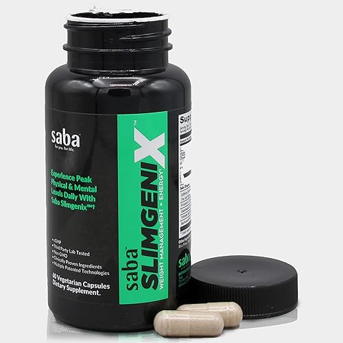 Miniatura 2 de Saba SlimGenix - Energía, control de peso, control del apetito, enfoque, quemador de grasa con ingredientes de marca, patentados y clínicamente