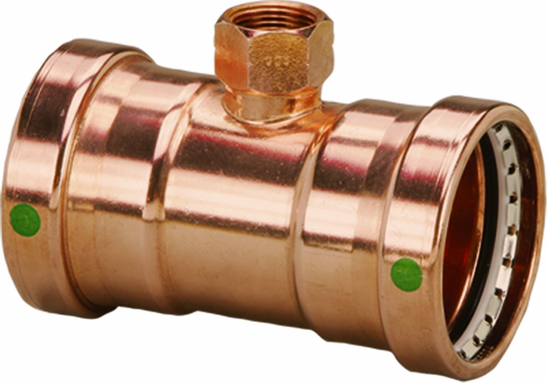 Tee en cuivre XL-C Viega ProPress Zero Lead 10,2 x 10,2 x 5,1 cm P x P x femelle NPT 1 Pack