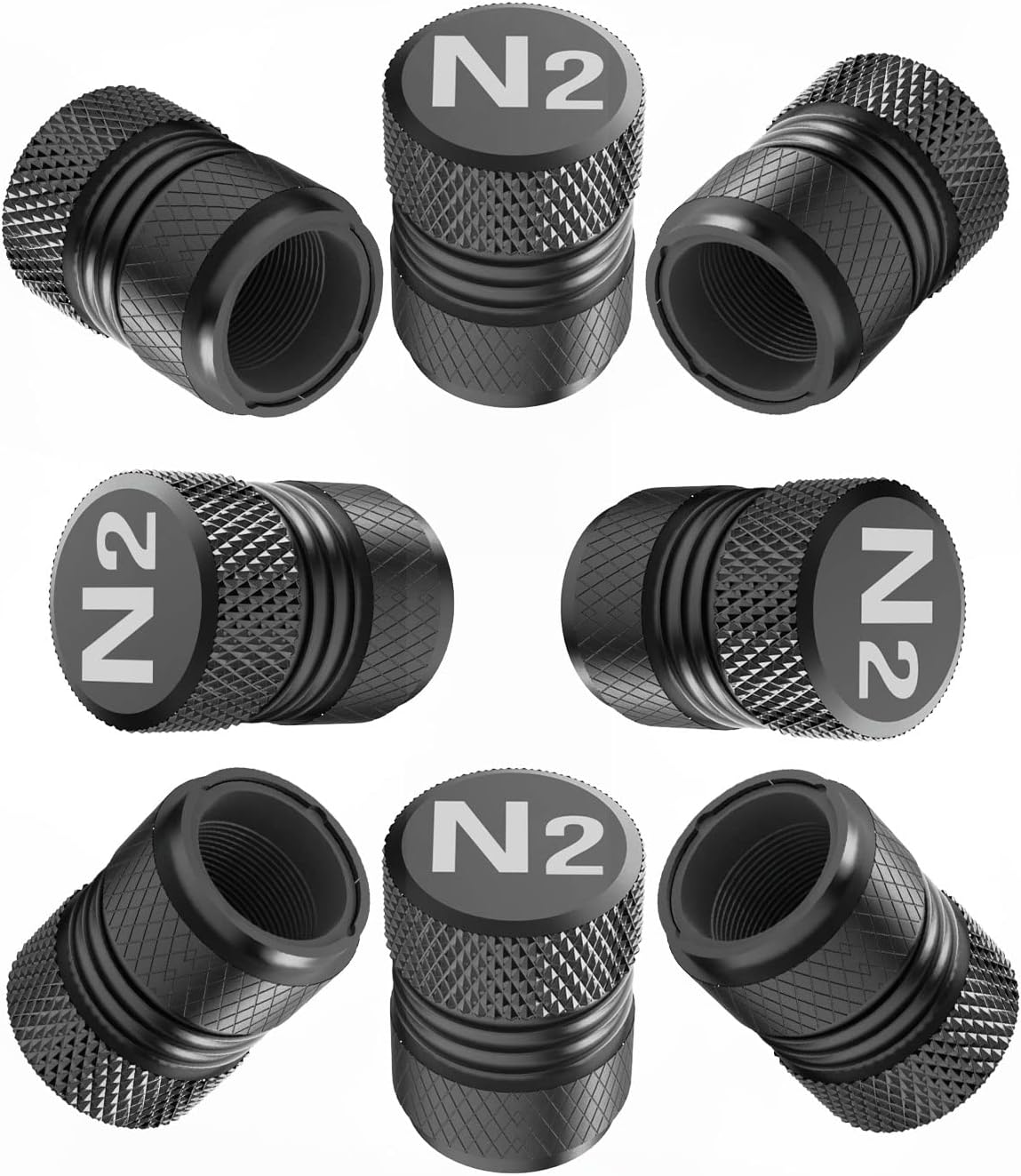 Onwon 5 Pieces Chrome Plated Brass Tire Valve Stem Caps N2