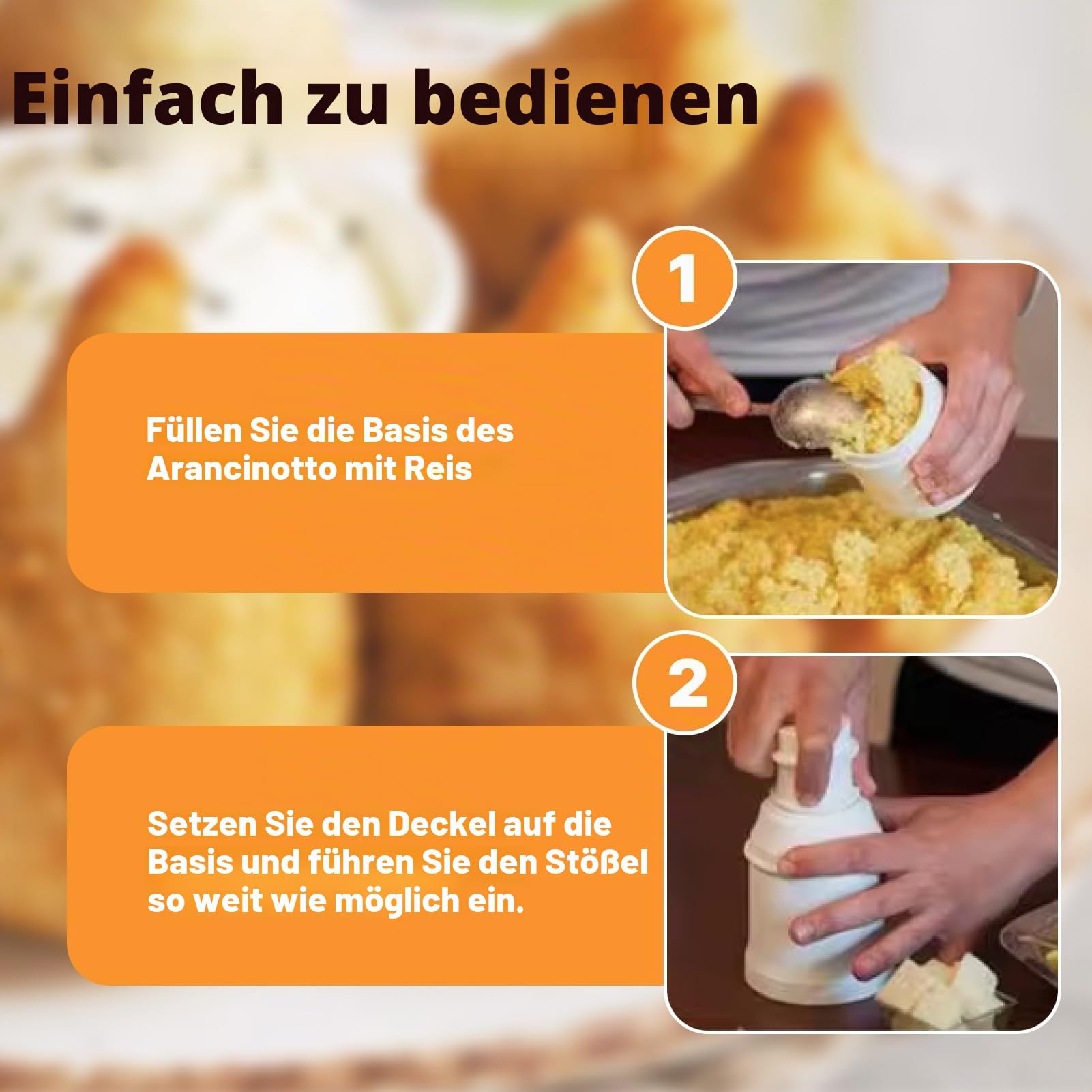 2 Stück Onigiri Form, 2 Form Arancini Maker, Onigiri Maker, Multifunktionale Reisbällchen 80-160g Fassungsvermögen, Ideal für Sushi, Fleischbällchen, Arancini und Vegane Bällchen