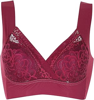 MeiLyviba Women's Underwear Bralette Sleeping Thin Functional Bra Seamless Underwired Bra Deep Cut Bra for Everyday Use Bra Bras Women Deep Cup Bra Plus Size Bra Comfort Sports Bra