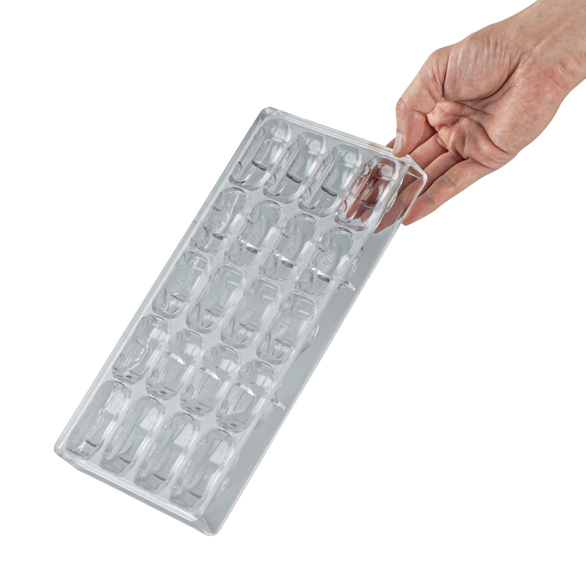 Pastry Tek - Molde moldeador de chocolate de 10.8 x 5.3 pulgadas, 1 molde de caramelo congelable, 20 cavidades, forma de coche 3D, molde de chocolate de policarbonato transparente, apto para
