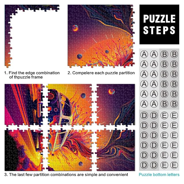 Foto 2 de 4 de Rompecabezas Psicodélico para Adultos y Adolescentes - 1000 Piezas de Madera - Juego Intelectual - Regalo