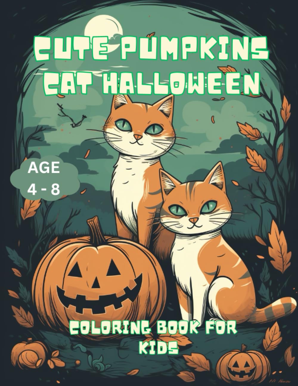 Independently published CUTE PUMPKINS CAT HALLOWEEN COLORING BOOK FOR KIDS: Purrfectly Adorable Halloween Fun, 8.5'' x 11'', 122pages