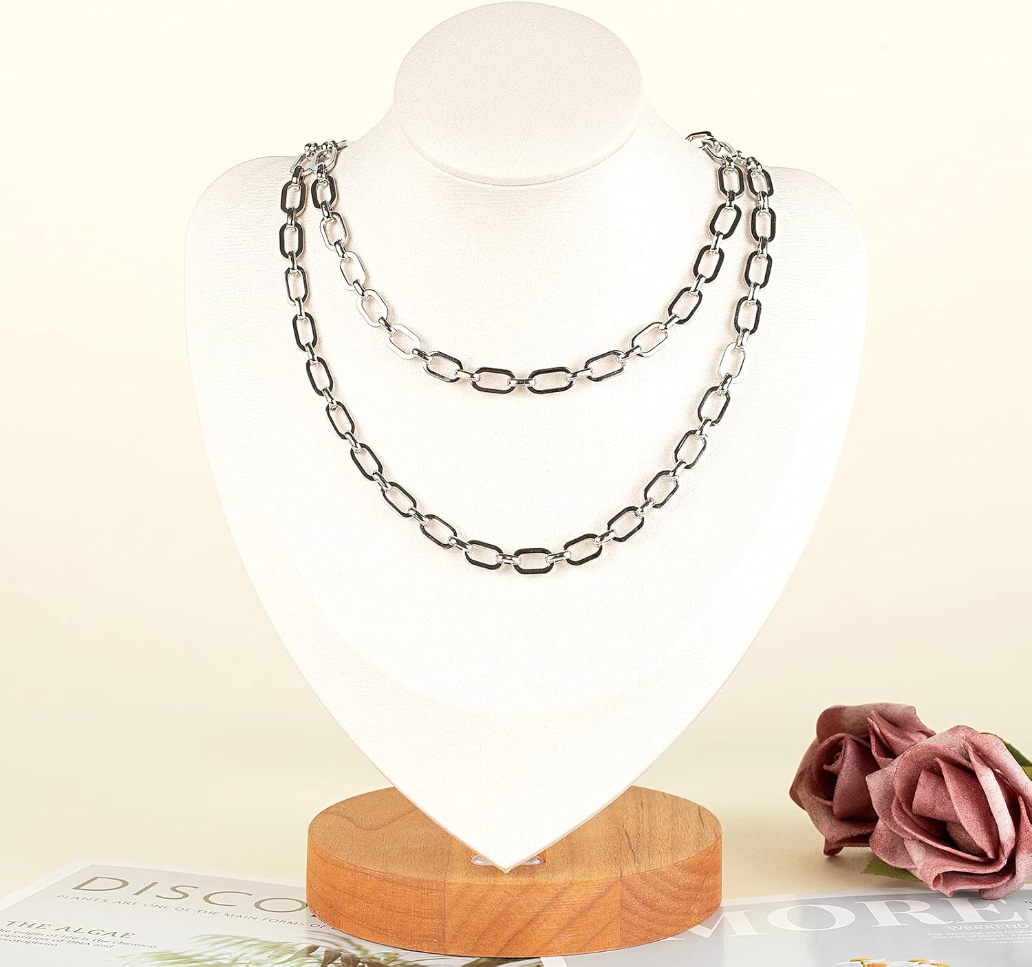 4.3 Yard Stainless Steel Jewelry Making Chain Bulk with Jump Rings and Lobster Clasps, Silver Paperclip Chain for Women Men Necklace Bracelet Jewelry DIY Making - Image 7