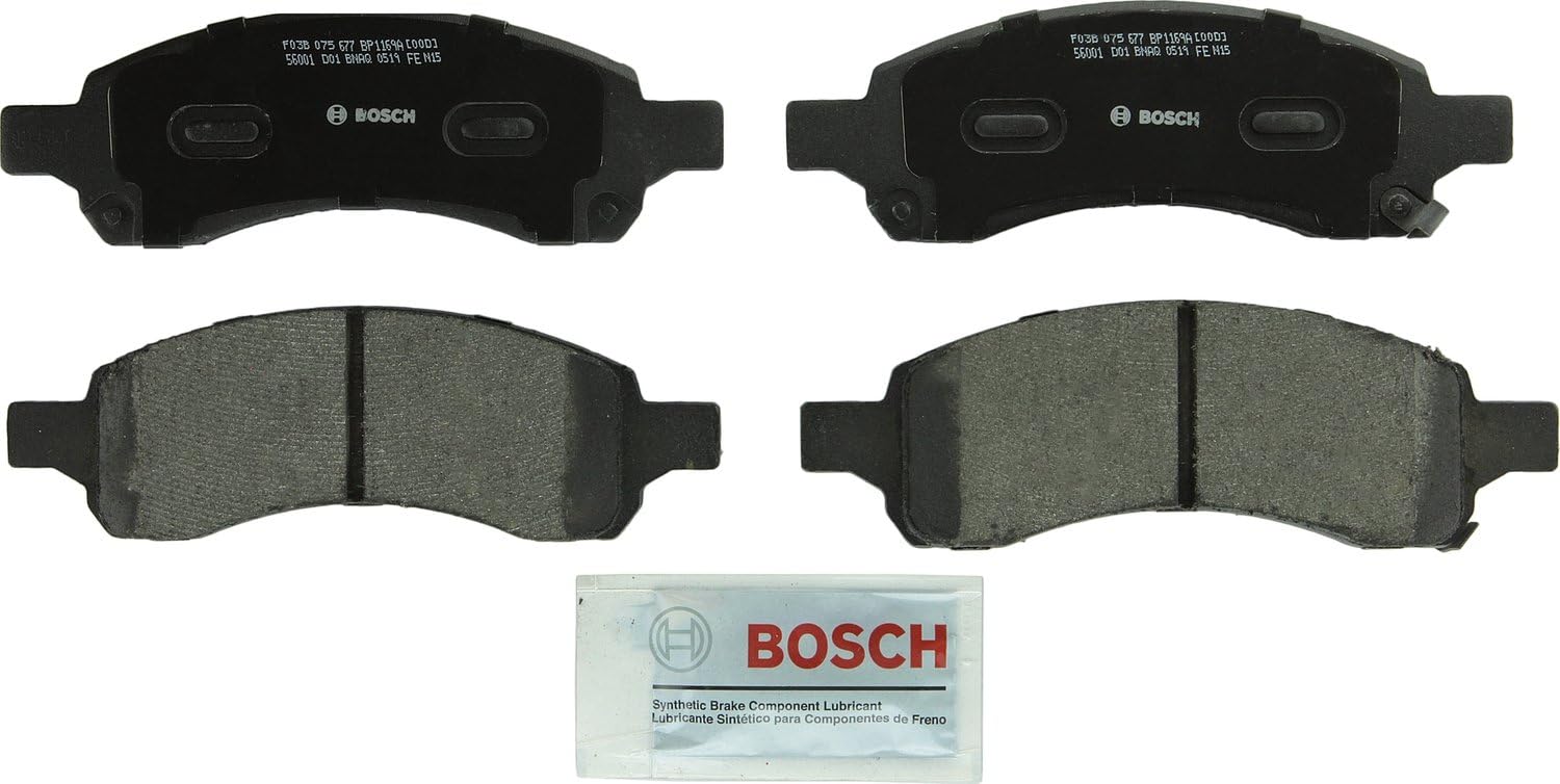 BOSCH BP1169A QuietCast Premium Semi-Metallic Disc Brake Pad Set - Compatible with Select Buick Enclave; Chevrolet Traverse; GMC Acadia, Acadia Limited; Saturn Outlook; FRONT