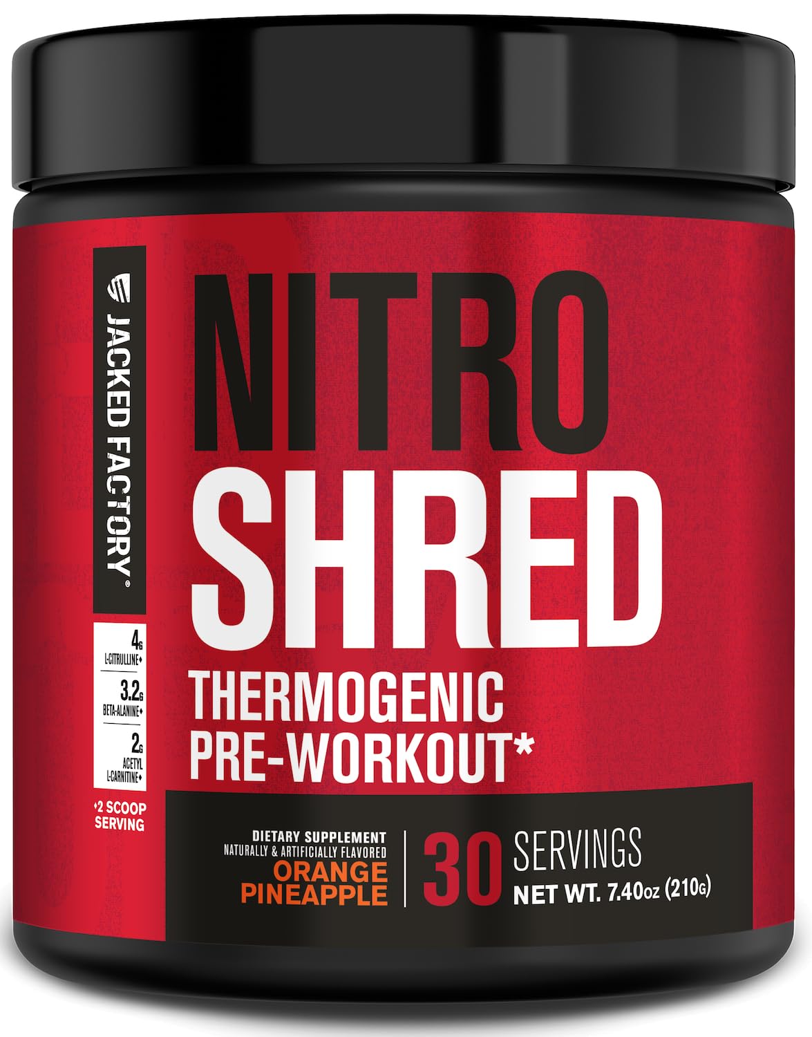 Jacked Factory Nitro Surge Orange Pineapple Pre Workout Supplement (30SV)