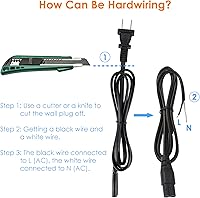 Vista 8 de Kit de iluminación de exhibición de gabinete de colección, luces LED redondas, 110 V eléctrico directo con cable y enchufe de pared, caja