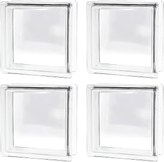 Fully Transparent Hollow Glass Brick 4 Pack