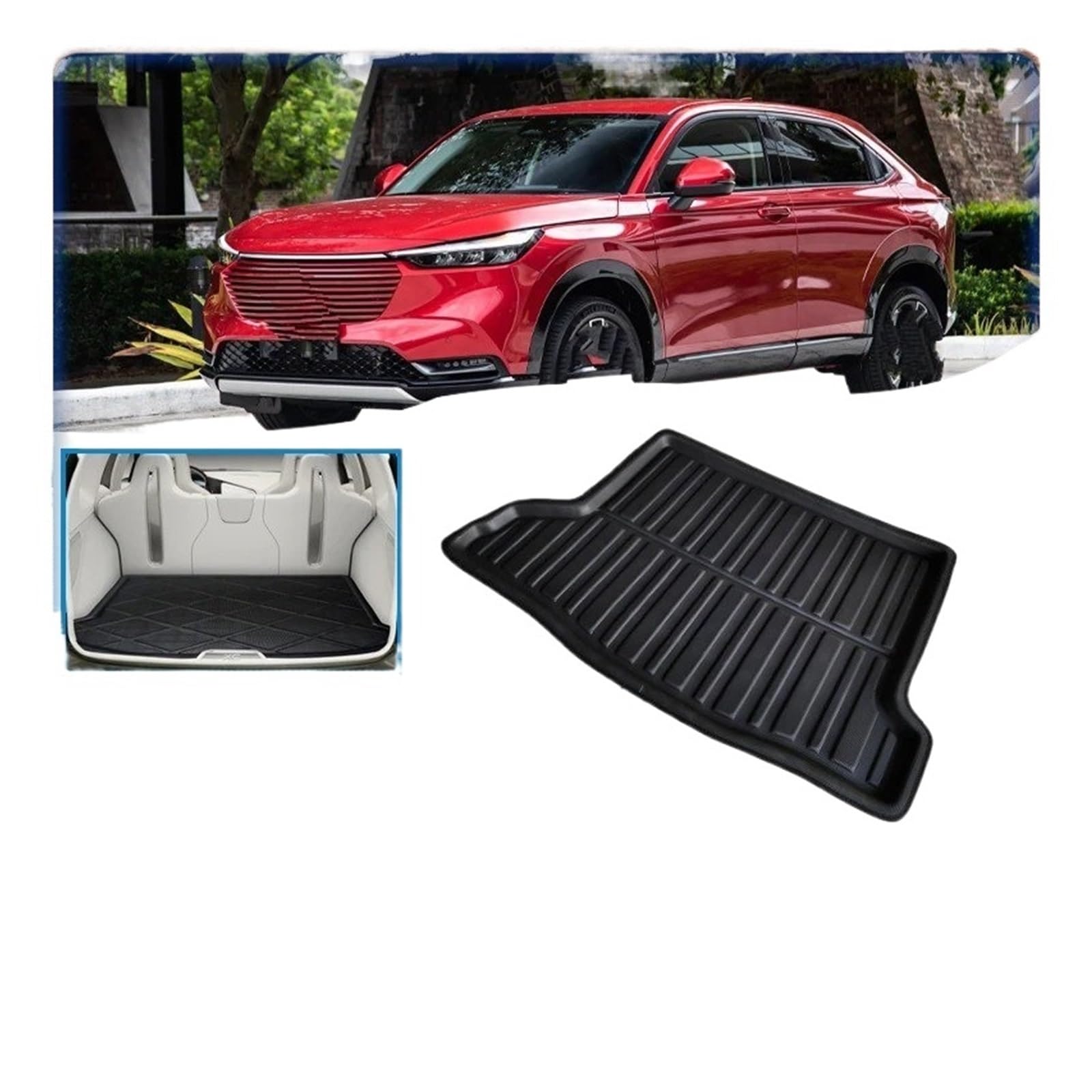 Kofferraumwanne Teppichabdeckung Für HR-V HRV RV Kofferraum Matte Boot Liner Cargo Floor Gepäck Teppich wasserdichte Abdeckung Pad Teil Zubehör