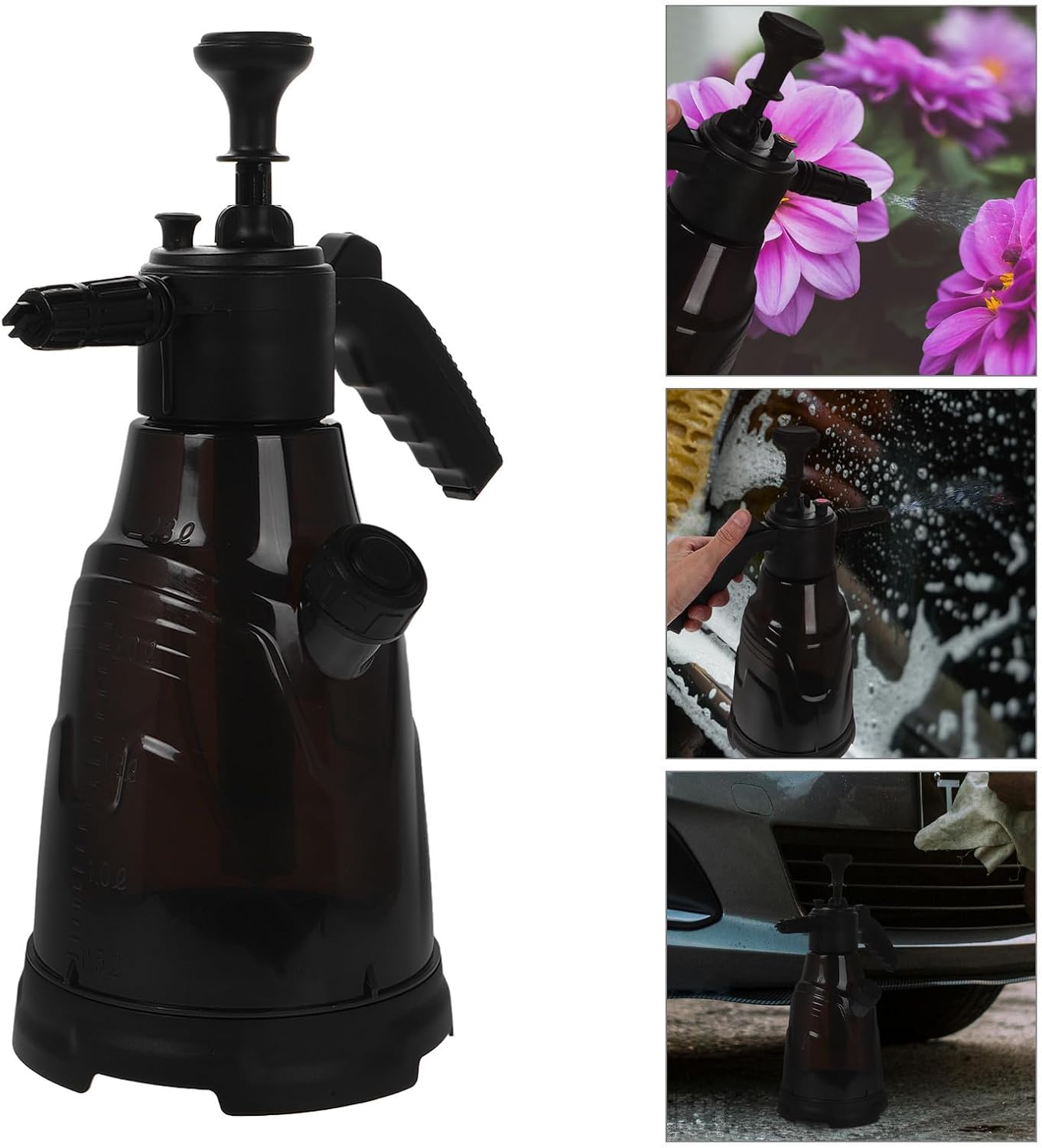 Didiseaon Electric Foam Sprayer 2.3l Black Plastic Car Wash Bottle