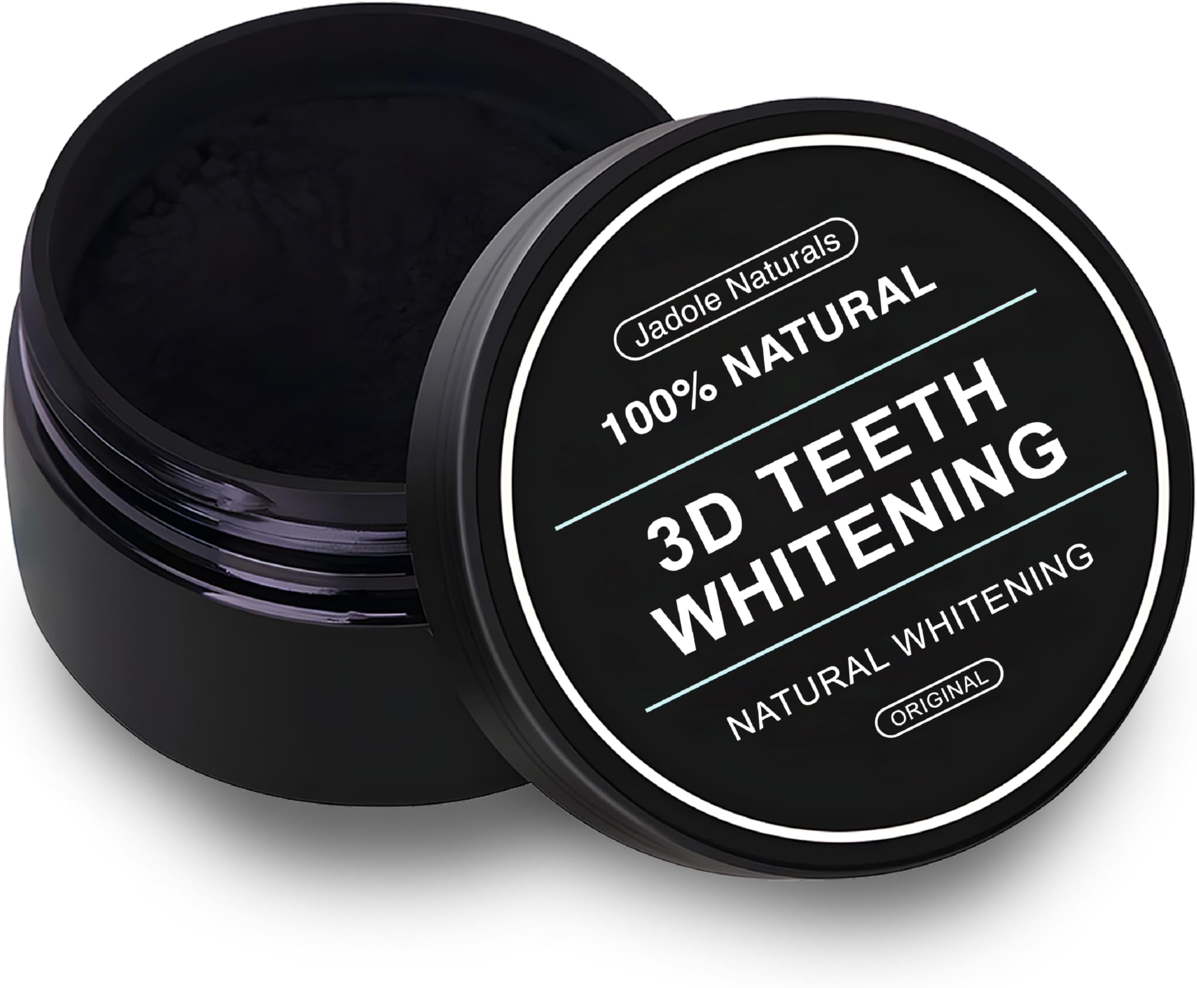 Jadole Naturals 3D Teeth Whitening | Improve Oral Health, Fresh Breathe, Conceals Stain, Neutralizes Yellow, Strengthen Enamel, | 100% Natural & Pure