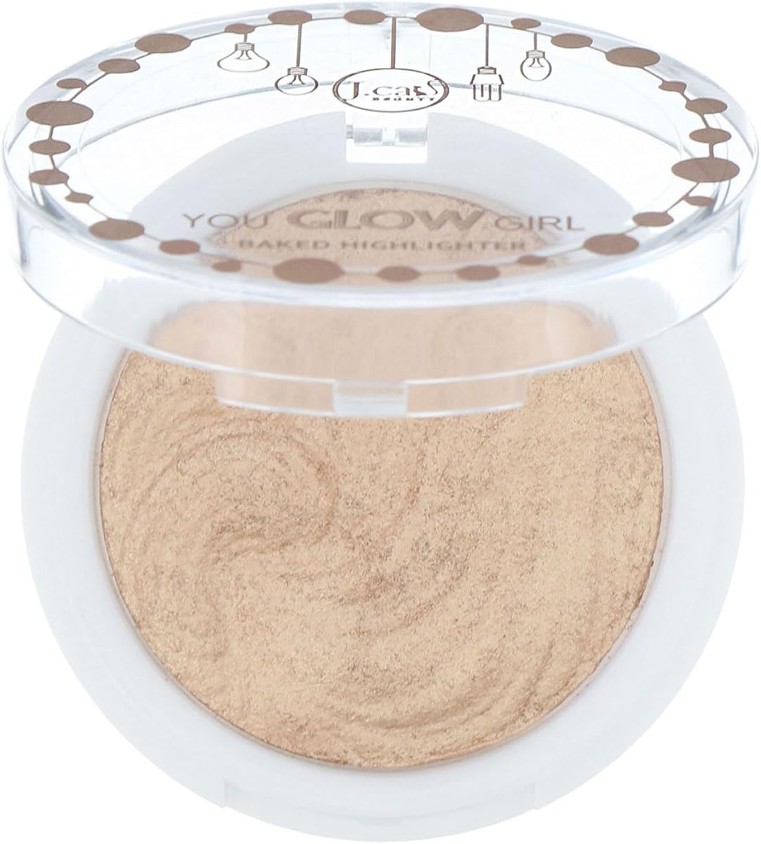 J.CAT BEAUTY You Glow Girl Baked Highlighter - Crepúsculo, crema, unisex, maquillaje para dar forma al rostro, brillante