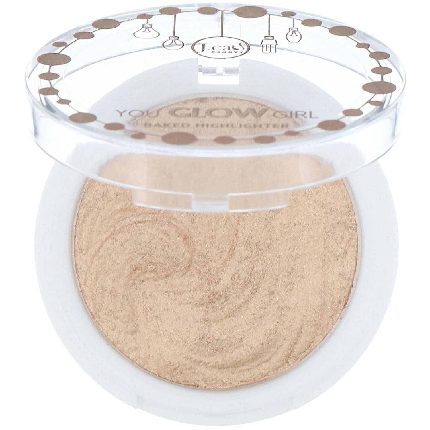 J.CAT BEAUTY You Glow Girl Baked Highlighter - Twilight, Cream, Unisex, Face Shaping Makeup, Shimmery