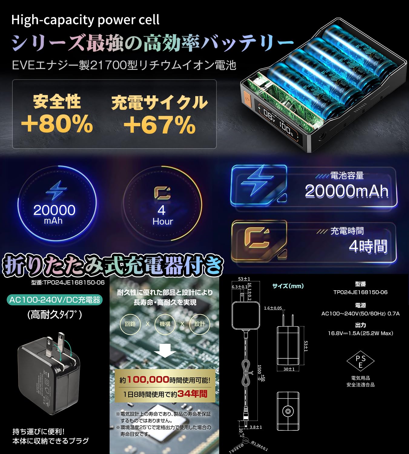 43V超高出力 EVE製21700型ファンバッテリーセット 空調作業服用 デュ Amazon.co.jp: 【究極新設計 43V超高出力 EVE製21700型バッテリー