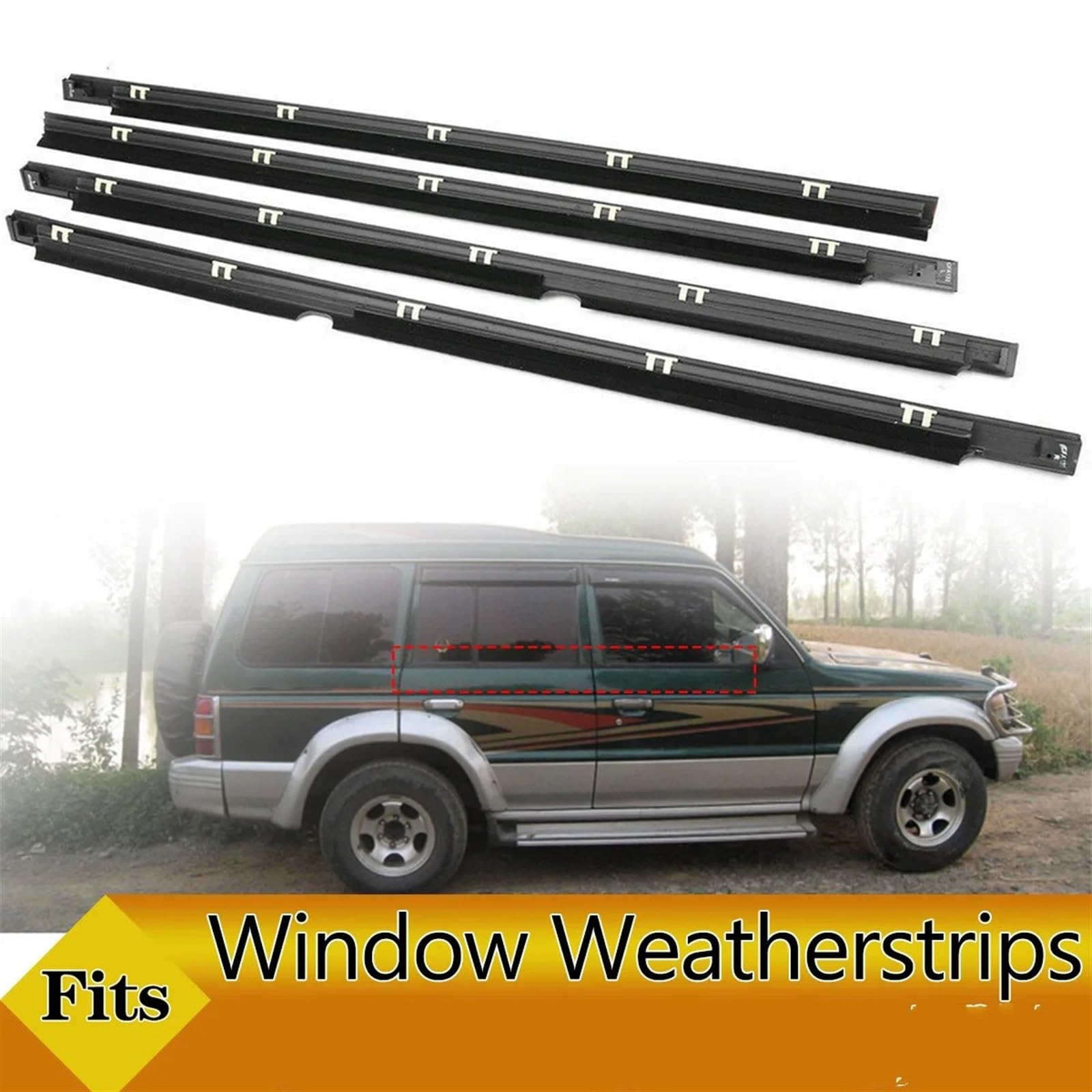 Osłona krawędzi drzwi samochodu, 4 szt., gumowe listwy uszczelniające do samochodu Mitsubishi do Montero, do Pajero 2. V31, V32, V33, V34, V36, V43, V44, V45, V46, 1990-2003, gumowa uszczelka