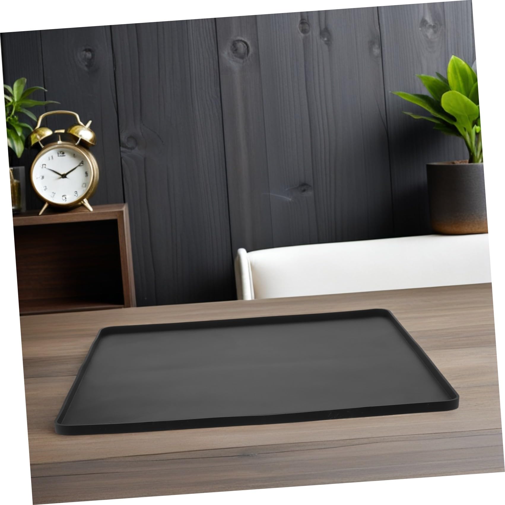 Vaschetta Raccogli Gocce 40 X 40 CM in Silicone Bordo Rialzato, Antiscivolo, per Deumidificatori e Macchine da Caffè, Tappetino Facile da Pulire, per Protezione Piani di Lavoro