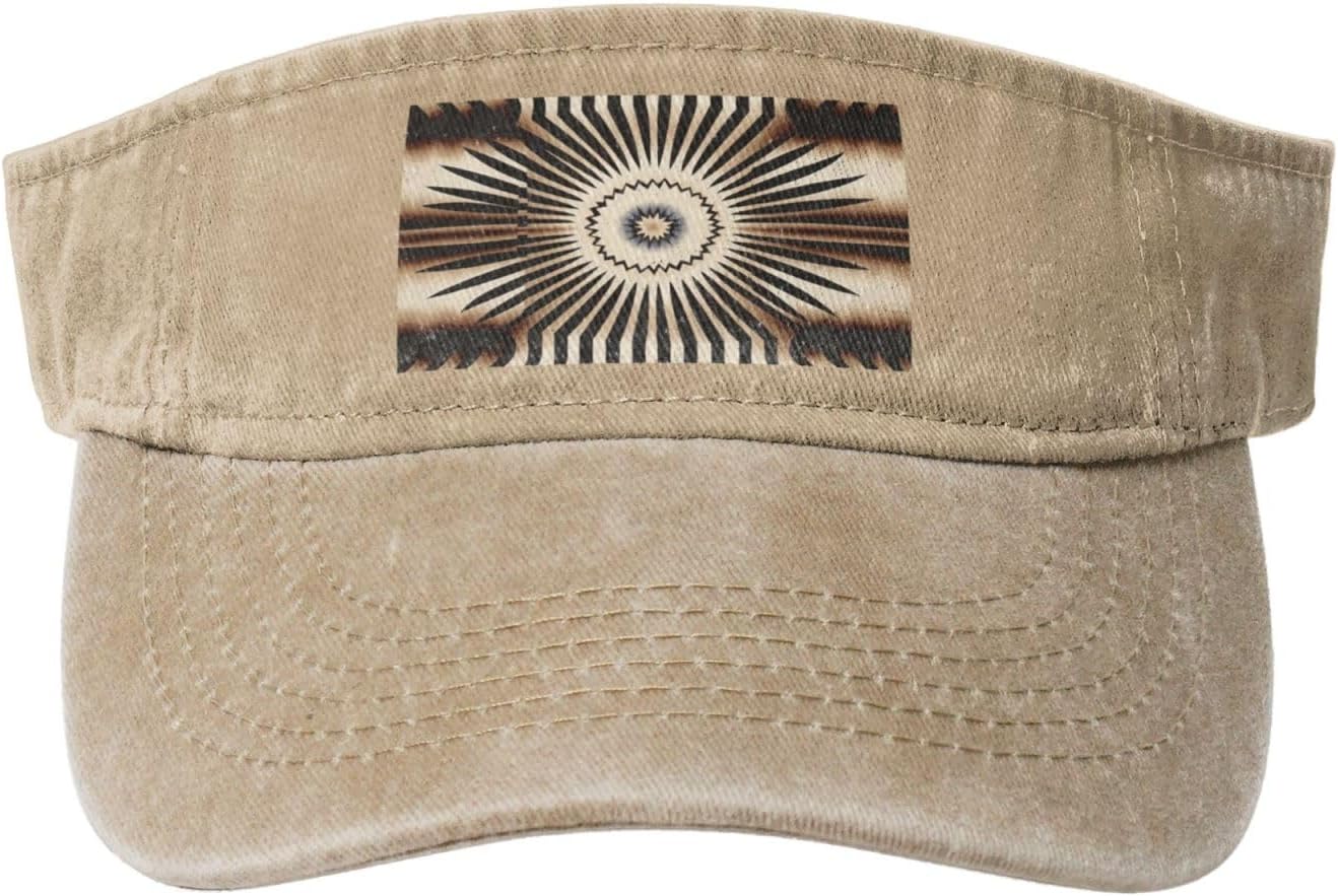 Sun Hats for Men Women Summer Sport Empty top Baseball Cotton with for Beach, Summer, Hypnosis Black