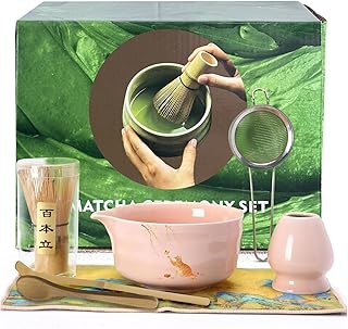 Hioetse Pink Matcha Whisk Set (7 pcs)