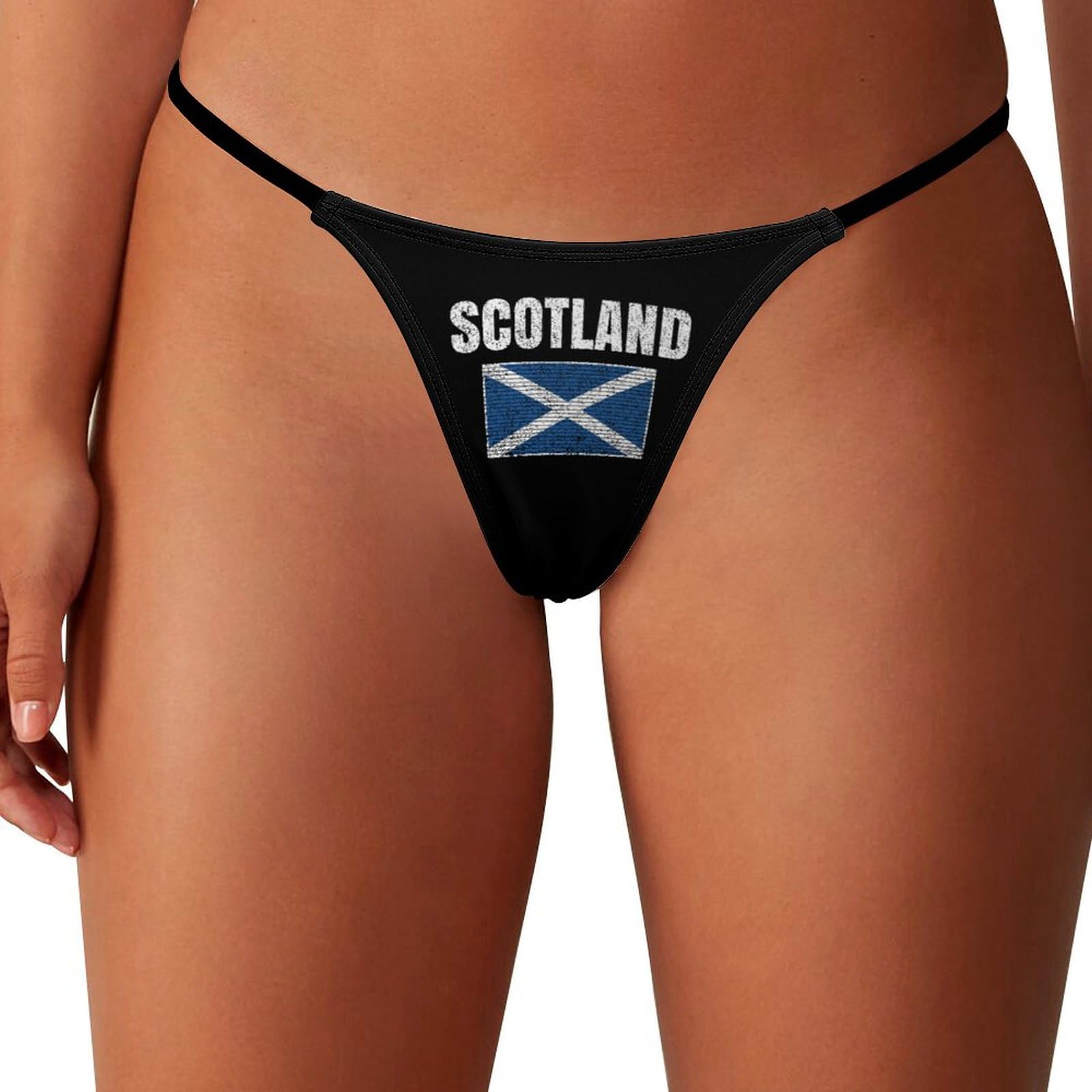 SMAZDFXX Scottish National Flag Sexy Thongs for Women Breathable G String Low Rise Stretch Panties Underwear