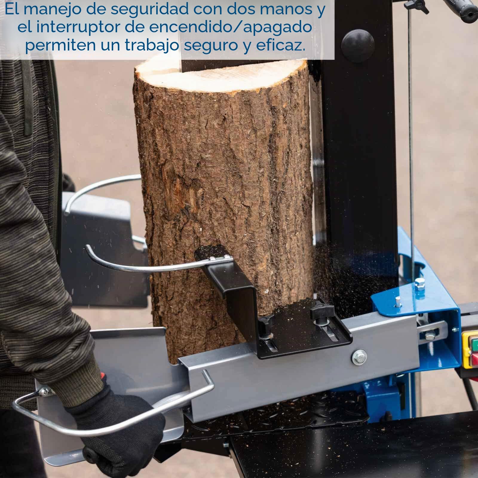 Scheppach Cortador de madera HL810 | conexión de 230 V - 3000 W de potencia | separador hidráulico de pie | longitud de corte de 550 mm | diámetro de hendidura 300 mm | 8 toneladas de fuerza de corte