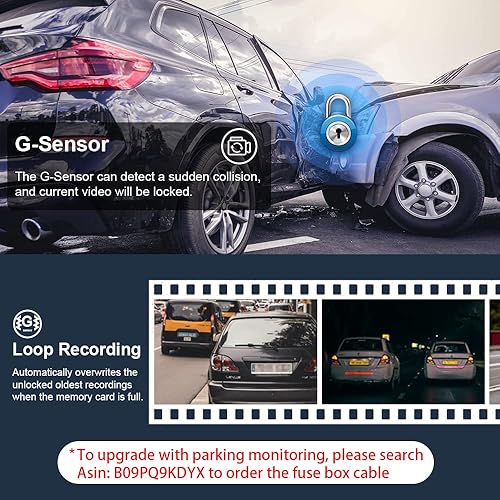 Miniatura 7 de Fitcamx Cámara de tablero dual 4K adecuada para Toyota Tundra 2022 2023 Limited SR SR5 Platinum TRD Pro Gen3XK70 aspecto de fábrica OEM video