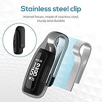 Vista 3 de Paquete de 3 fundas con clip para Fitbit Inspire 3/Inspire 2, negro+negro+negro